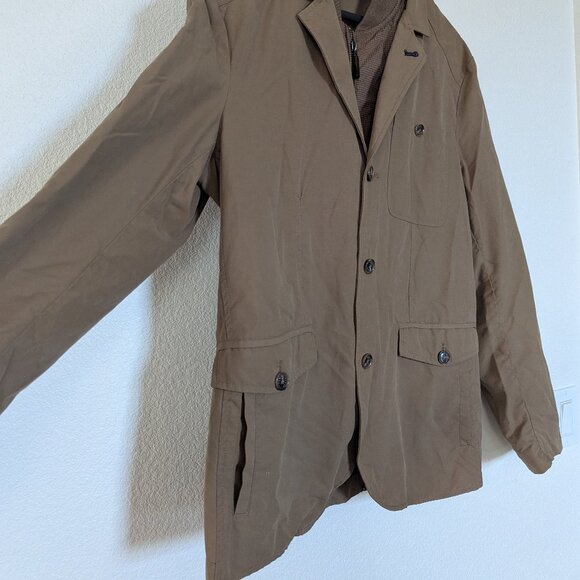 Ted Baker London Men's Chicago Layered Cotton Jacket in Tan 4/L - Picture 9 of 16